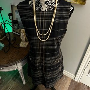 Tommy Hilfiger Black Plaid Dress